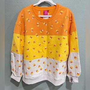 New QOS Color Block Candy Cane Sweatshirt